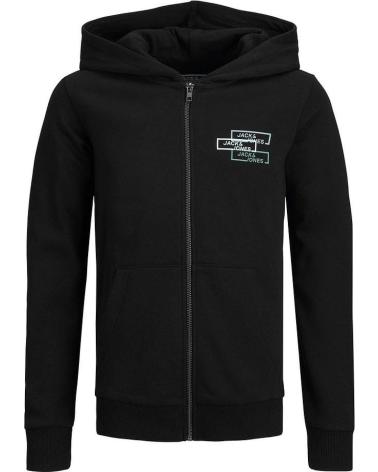 CHAQUETA CON CREMALLERA JACK & JONES JCOSPACE LOGO SWEAT NEGRO