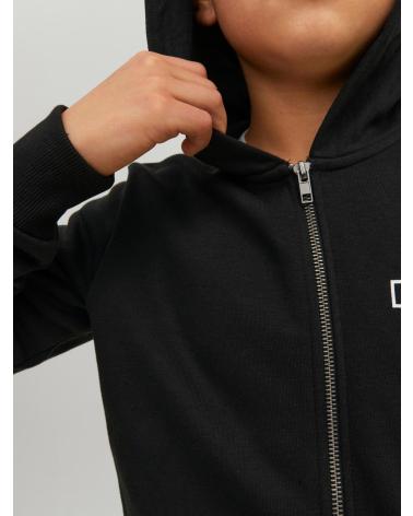CHAQUETA CON CREMALLERA JACK & JONES JCOSPACE LOGO SWEAT NEGRO