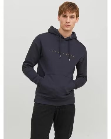 JACK AND JONES SUDADERA CON CAPUCHA JACKJONES 077-52576801849683 EN NEGRO PARA HOMBRE AZUL MARINO