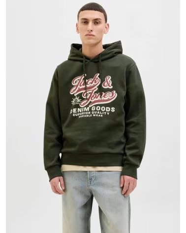 JACK AND JONES SUDADERA CON CAPUCHA JACKJONES 077-52576850018643 EN PARA HOMBRE VERDE