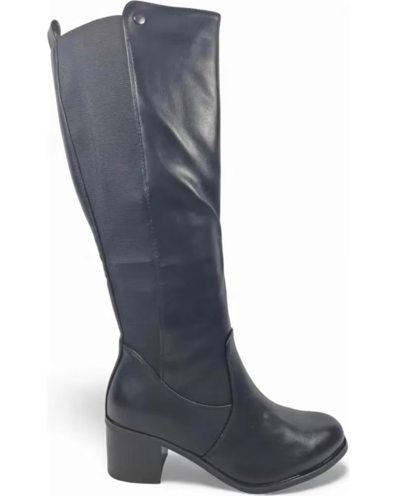 TIMBOS HIGH BOOT WOMEN'S HEEL BLACK NEGRO