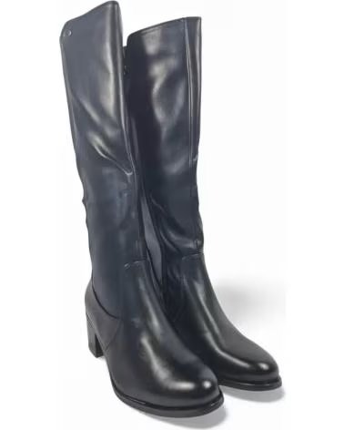 TIMBOS HIGH BOOT WOMEN'S HEEL BLACK NEGRO