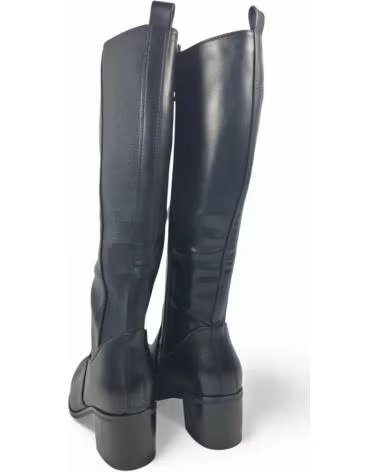 TIMBOS HIGH BOOT WOMEN'S HEEL BLACK NEGRO