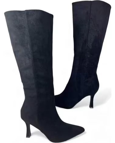 BOTAS DE TACÓN TIMBOS MUJER 132321 NEGRO NEGRO