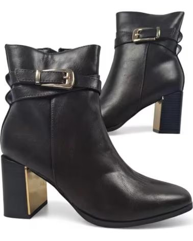 BOTINHA DE SALTO TIMBOS FEMININA 132318 PRETO NEGRO