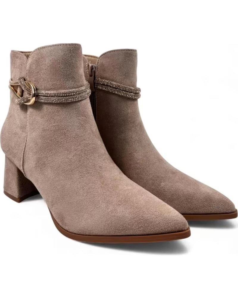 BOTINA DE SALTO FEMININO TIMBOS 132312 CÁQUI MARRóN