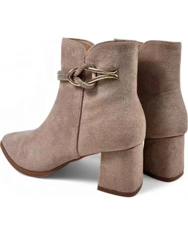 BOTINA DE SALTO FEMININO TIMBOS 132312 CÁQUI MARRóN