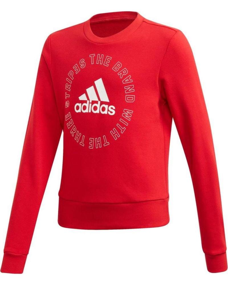 ADIDAS SUDADERA G BOLD CREW GE0069 ROJO