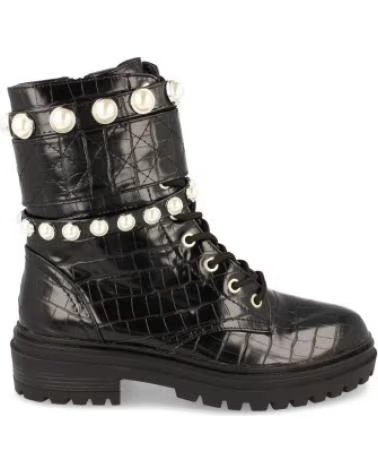 MILITÄRSTIEFEL PERLEN KROKODIL-OPTIK SPORT3PUNTO0 1CE-0414 DAMEN SCHWARZ VARIOS COLORES