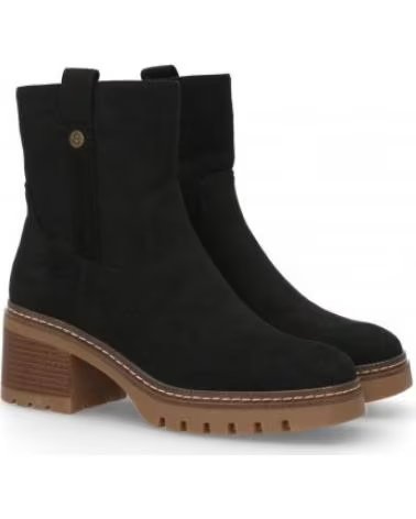 WOMEN'S HEELED BOOTS SPORT3PUNTO0 SUEDE BLACK MODEL 1986-12 VARIOS COLORES