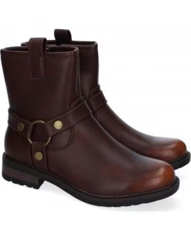 BOTAS MOTERAS DE PIEL SPORT3PUNTO0 YZ24-005 MARRÓN CON ARO VARIOS COLORES