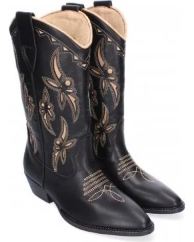 COWBOY-STIEFEL SPORT3PUNTO0 M4751 SCHWARZ MIT STICKEREI VARIOS COLORES
