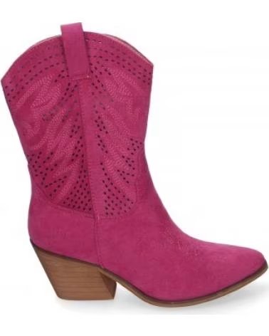 SPORT3PUNTO0 VR005 FUCSIA BOTAS ESTILO COWBOY TACÓN CUÑA VARIOS COLORES