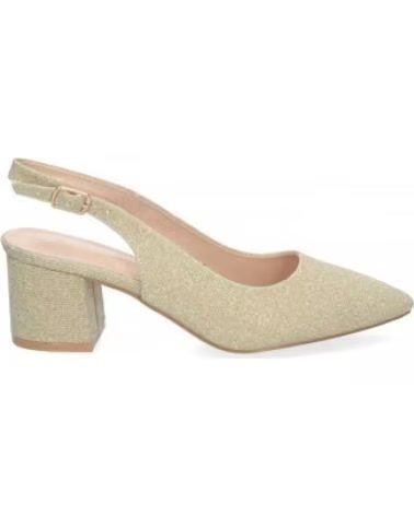 ZAPATOS SLINGBACK SPORT3PUNTO0 YK261-1-ORO TACÓN BLOQUE DORADO VARIOS COLORES