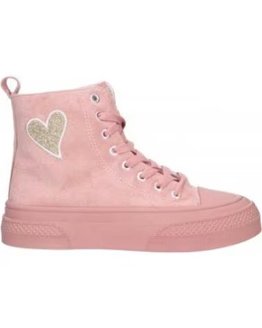 ZAPATILLAS ALTAS SPORT3PUNTO0 9102 ROSA CON DETALLE DE CORAZÓN VARIOS COLORES