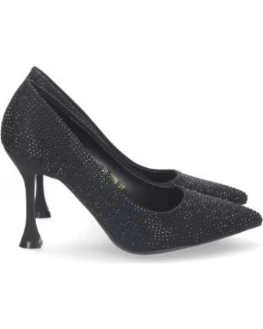 ZAPATOS DE TACÓN MUJER SPORT3PUNTO0 2A-2076 PUNTERA FINA NEGRO BRILLANTE VARIOS COLORES