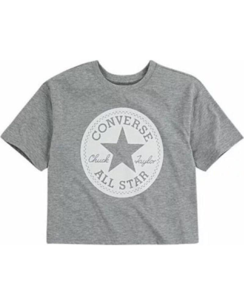 CONVERSE CHUCK PATCH BOXY TEE NIÑA GRIS GRIS