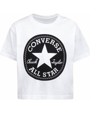 CAMISETA CONVERSE SIGNATURE CHUCK PATCH BOXY TEE NIÑA 469787 001 BLANCO BLANCO