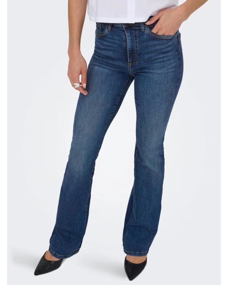 PANTALÓN TEJANO ACAMPANADO ONLY 15361593 PARA MUJER AZUL