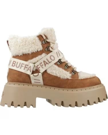 BUFFALO BOTINES MUJER MODELO ASPEN COM MID WARM COLOR MARRON BEIGE