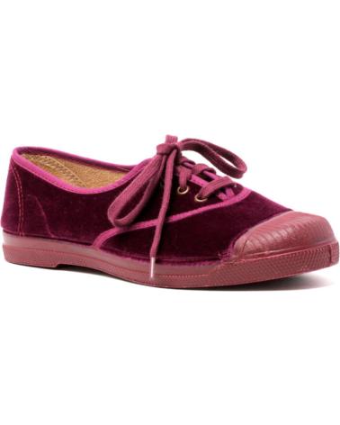 ZAPATILLAS NATURAL WORLD ECO 130 MUJER TERCIOPELO BURDEOS ROSA