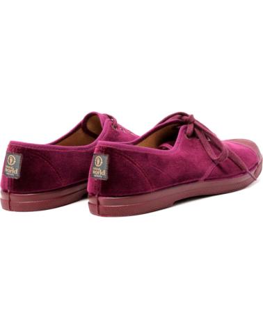 ZAPATILLAS NATURAL WORLD ECO 130 MUJER TERCIOPELO BURDEOS ROSA