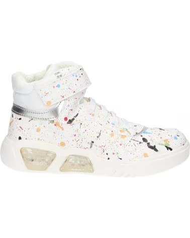 GEOX J ILLUMINUS GIRL SNEAKER KLETTVERSCHLUSS WEISS MEHRFARBIG C0653 WHITE-MULTICOLOR