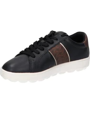 GEOX D SPHERICA ECUB-1 D46WEA FREIZEITSCHUHE DAMEN SCHWARZ BRAUN NEGRO
