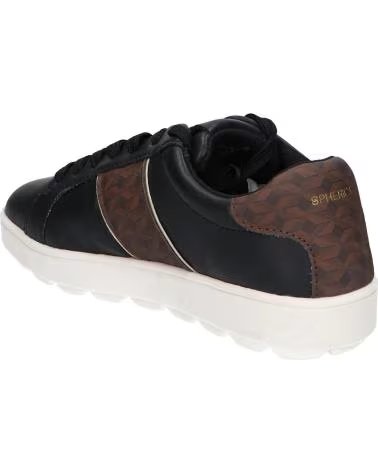 GEOX D SPHERICA ECUB-1 D46WEA FREIZEITSCHUHE DAMEN SCHWARZ BRAUN NEGRO