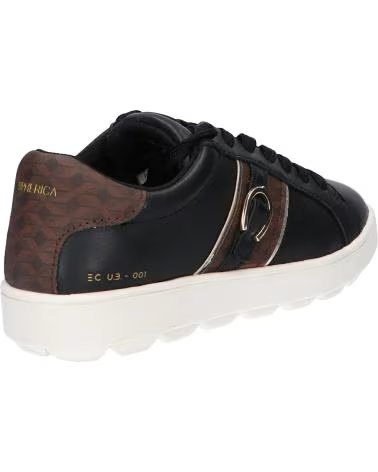 GEOX D SPHERICA ECUB-1 D46WEA FREIZEITSCHUHE DAMEN SCHWARZ BRAUN NEGRO