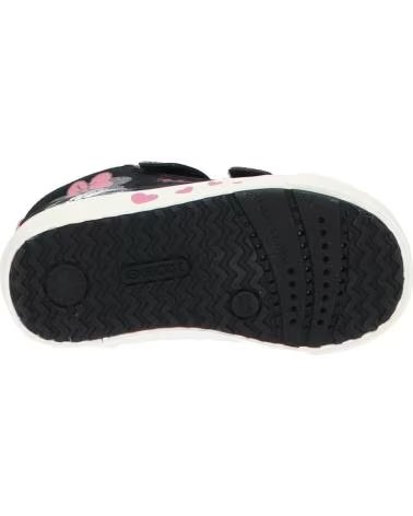 GEOX KILWI GIRL SNEAKER MIT KLETTVERSCHLUSS FÜR MÄDCHEN SCHWARZ-ROSA C9289 BLACK-OLD ROSE