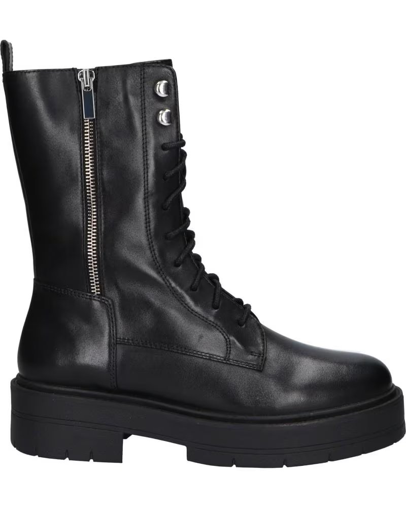 GEOX D SPHERICA EC7 BOTTES EN CUIR POUR FEMME C9999 BLACK