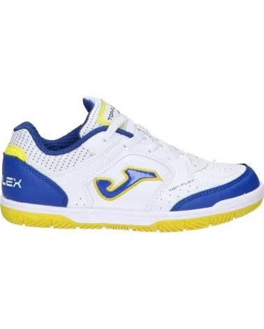JOMA TOP FLEX TPJS2602IN HALLENFUSSBALLSCHUHE FÜR KINDER WEISS BLAU BLANCO