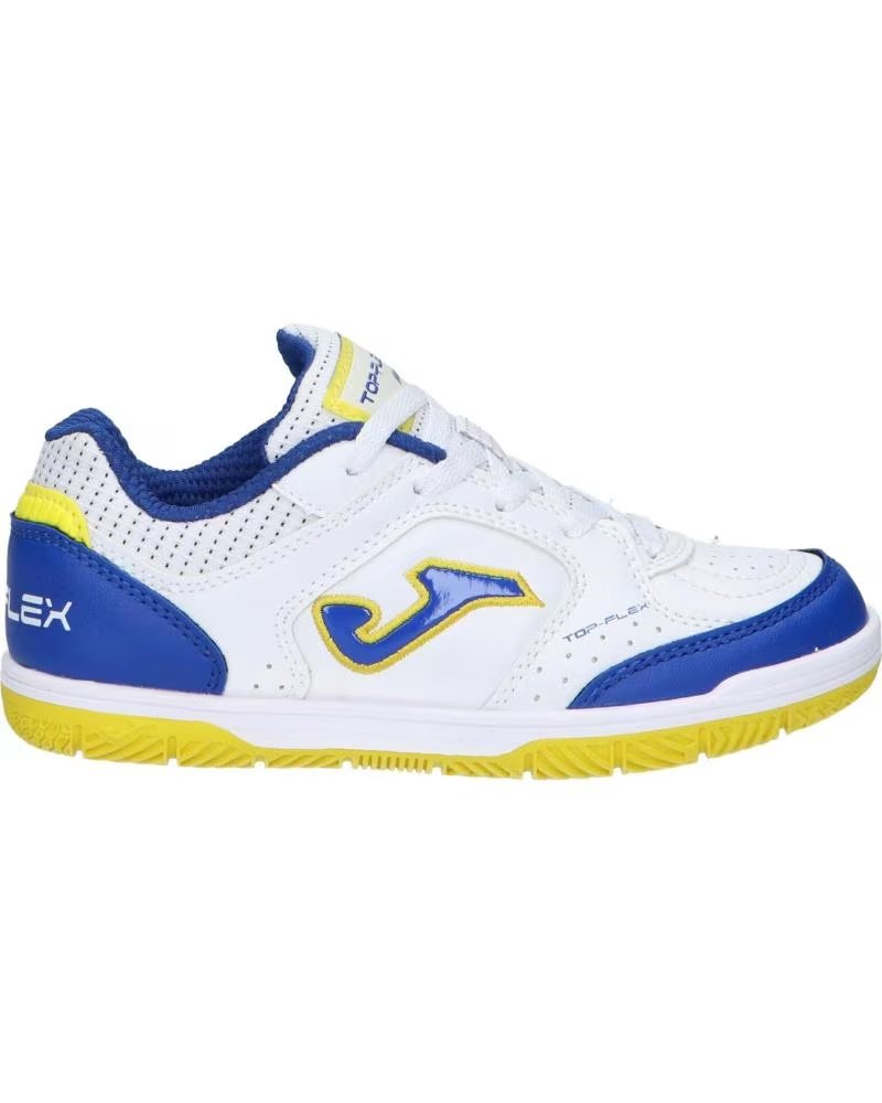 CHAUSSURES DE FUTSAL JOMA TOP FLEX TPJS2602IN ENFANT BLANC BLEU BLANCO