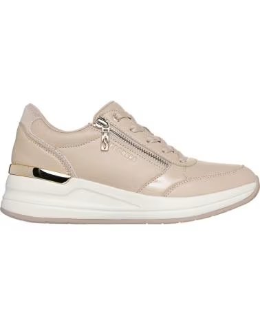 ZAPATILLAS SKECHERS BILLION 2 MUJER CASUAL BEIGE CON CREMALLERA BLANCO