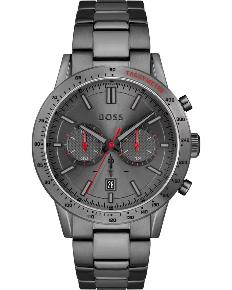 Home-BOSS-BOSS WATCH 1513924 CHRONOGRAPH GREY WITH RED ACCENTS-GRIS