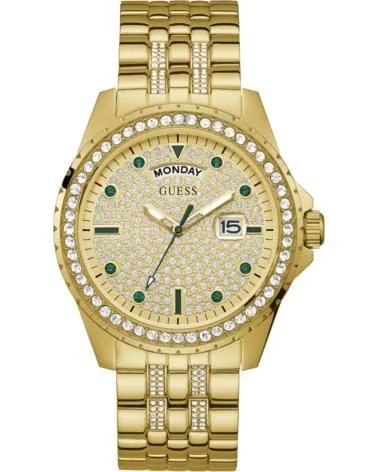RELÓGIO GUESS GW0218G2 DOURADO ARO COM CRISTAIS DORADO