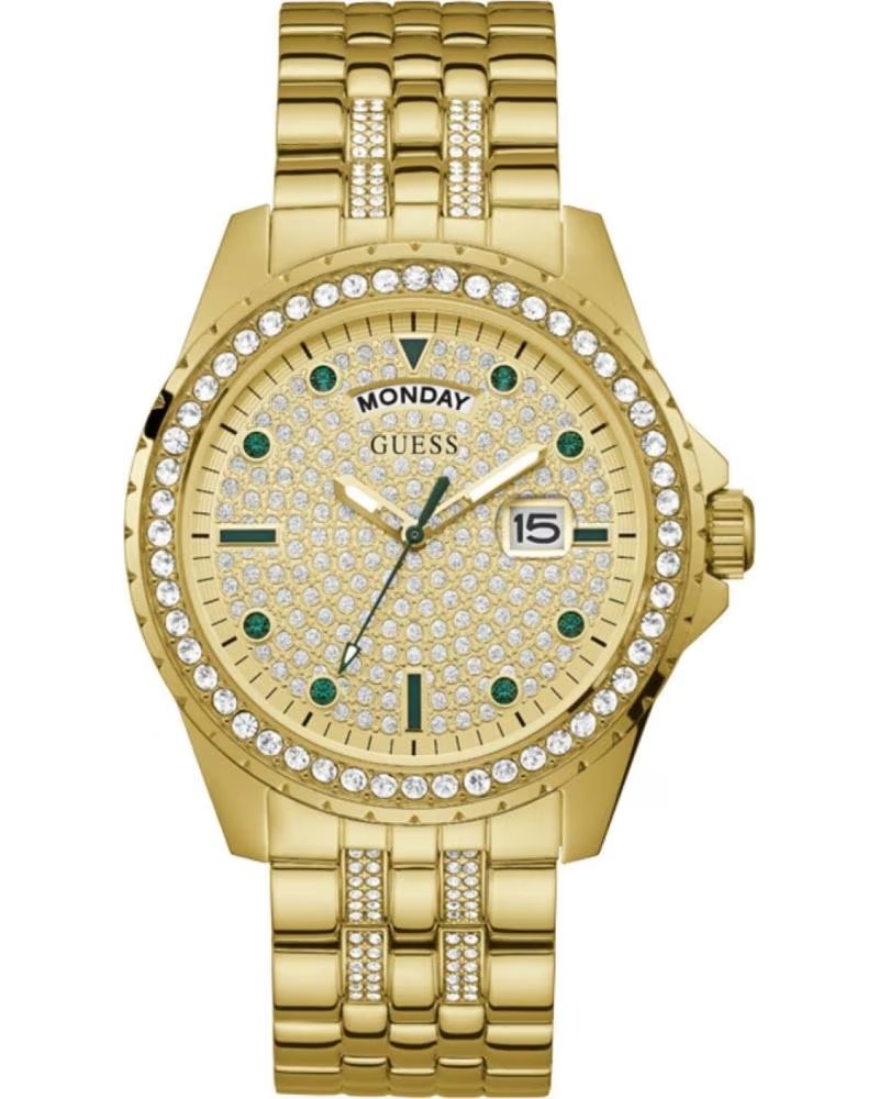 RELÓGIO GUESS GW0218G2 DOURADO ARO COM CRISTAIS DORADO