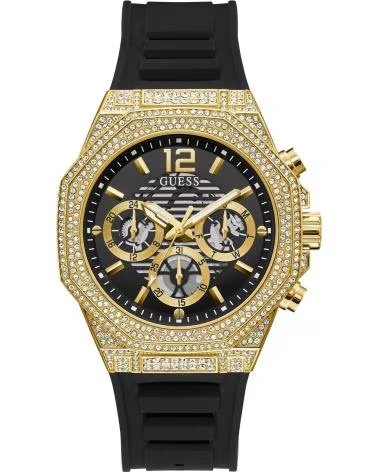 GUESS GW0518G2 GOLDENE UHR MIT SCHWARZEN DETAILS NEGRO