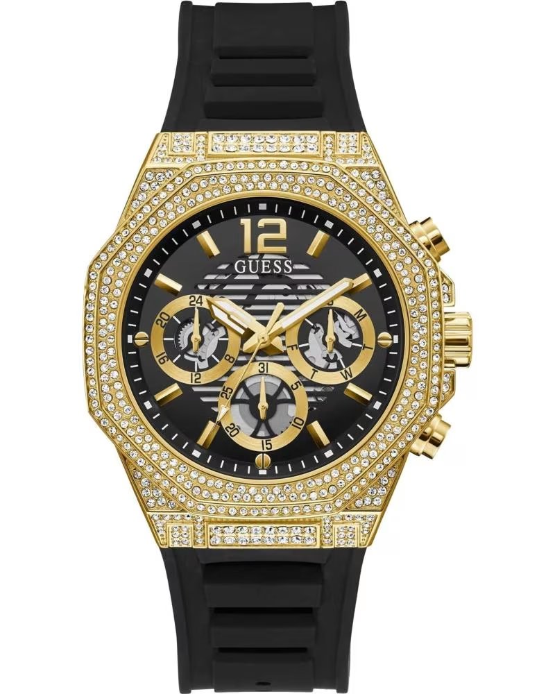 GUESS GW0518G2 GOLDENE UHR MIT SCHWARZEN DETAILS NEGRO