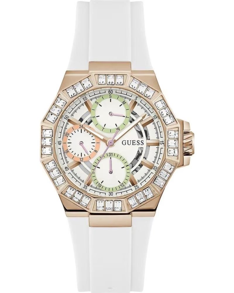 RELÓGIO GUESS GW0695L3 BRANCO ARO DE CRISTAIS BLANCO