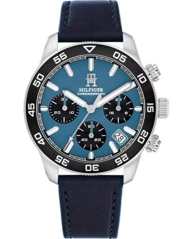Startseite-TOMMY-HILFIGER-TOMMY HILFIGER CHRONOGRAPH BLAU ZIFFERBLATT BLAU ARMBAND HERRENUHR 1792188-AZUL