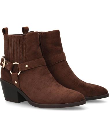 PUNTOSALAO BOTINES ESTILO CAMPERO TACON BAJO DE MUJER COLOR MARRON 6834 VARIOS COLORES