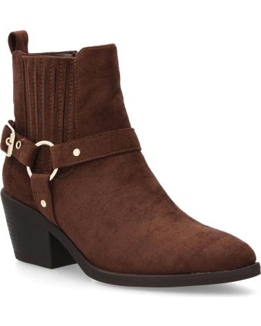 PUNTOSALAO BOTINES ESTILO CAMPERO TACON BAJO DE MUJER COLOR MARRON 6834 VARIOS COLORES