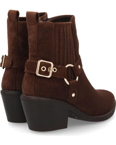 PUNTOSALAO BOTINES ESTILO CAMPERO TACON BAJO DE MUJER COLOR MARRON 6834 VARIOS COLORES
