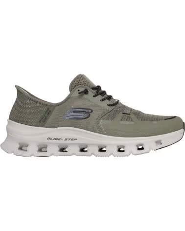 SKECHERS SLIP-INS GLIDE-STEP PRO UOMO SCARPE CASUAL KAKI