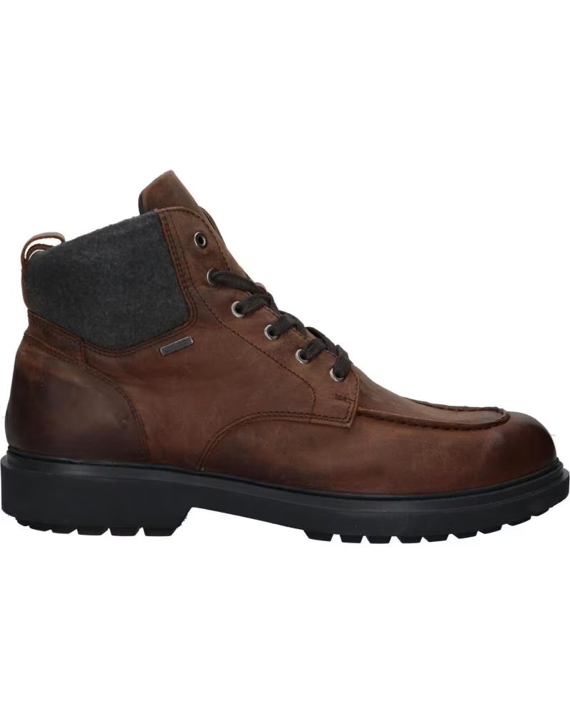 GEOX U FALORIA B ABX STIEFEL HERREN LEDER BRAUN SCHNÜRSENKEL C6009 COFFEE