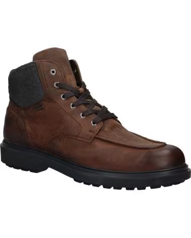 GEOX U FALORIA B ABX STIEFEL HERREN LEDER BRAUN SCHNÜRSENKEL C6009 COFFEE