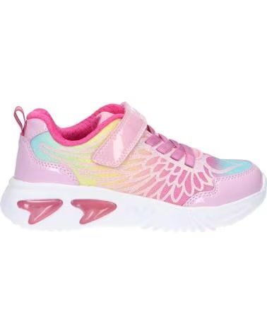 TÊNIS GEOX J ASSISTER GIRL COM LUZES ROSA MULTICOLORIDO C8206 PINK-MULTICOLOR