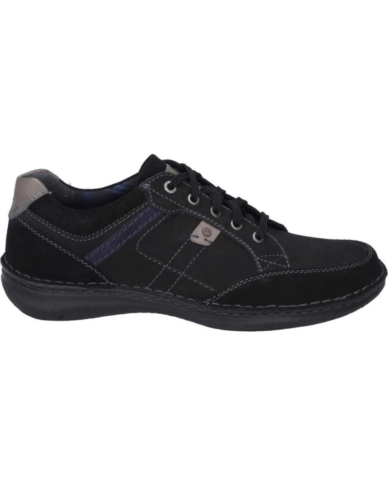 ZAPATOS JOSEP SEIBEL ANVERS-42 DE ANTE PARA HOMBRE EN NEGRO NEGRO